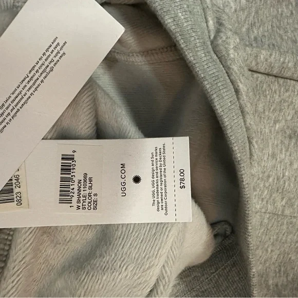 NWT UGG Women's Gray Sweatpants Sz S - Picture 4 of 4